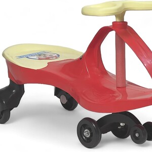 Mesura Twister Magic Ride-On Car for Kids by Al-Badr, Twistable without Batteries, Ages 2-6, Swinging Slide, Anti-Tip Polyurethane, Red – Brand: Al-Badr