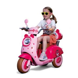 دراجة كهربائية أنيقة للبنات بلون وردي