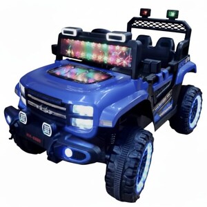 لعبة كهربائية 4 عجلات للأطفال قابلة لإعادة الشحن بجهاز تحكم عن بعد 2 مقاعد مع MP3 وأضواء للفتيان والفتيات