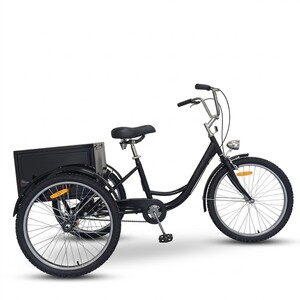 دراجة مقاس 24 - ثلاث كفرات مع صندوق حديد خلفي