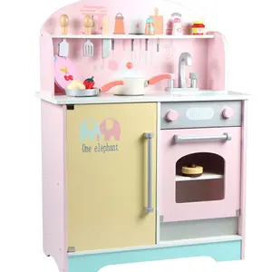 مطبخ خشبي للأطفال مع فرن وحوض وإكسسوارات طبخ – موديل TB1720